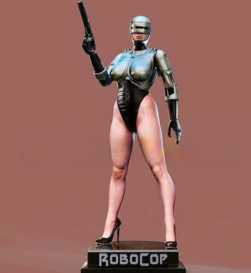 Model Kit Robocop - 1/24 Bilancia Pressofusa Figura In Resina