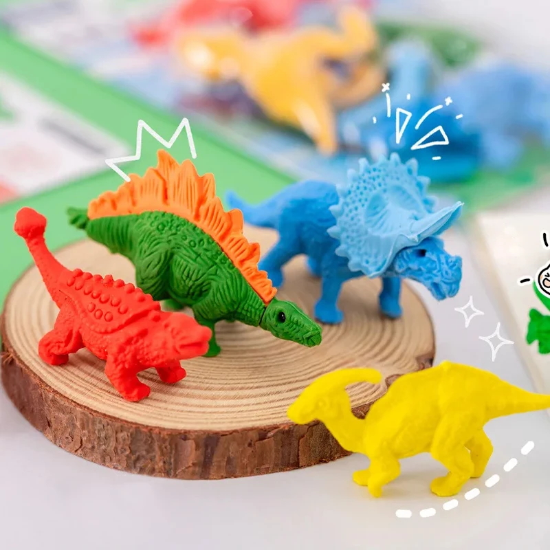 Model Kit Dinosaur Bandai - Set di 4 Gomme da Cancellare
