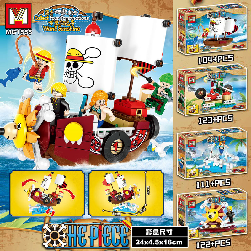 Set 4 in 1 One Piece THOUSAND  - Model Kit Ship recensione e prezzo